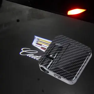 2Pcs LED Car Door Welcome Logo Lights Retrofit Light for Cadillac XT6 2020 Ghost Shadow Courtesy Projector Lamp Auto Accessories