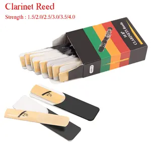 10-piece set of Bb key clarinet reeds, hardness (1.5, 2.0, 2.5, 3.0, 3.5, 4.0)