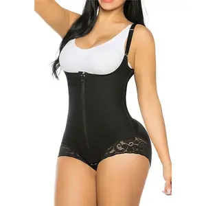 Fajas Colombianas Shapewear for Women, High Compression Tummy Control Bodysuit with Zipper, Butt Lifter Body Shaper for Lower Belly Smoothing & Postpartum Comfort