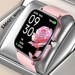 Movement 2026 Smartwatch Wearable Wireless Calling Multiple Sports Modes Call Reminder Fashion Watch 1.83 Inch Screen Women Gift Compatible Android iOS Digital Smart Watch