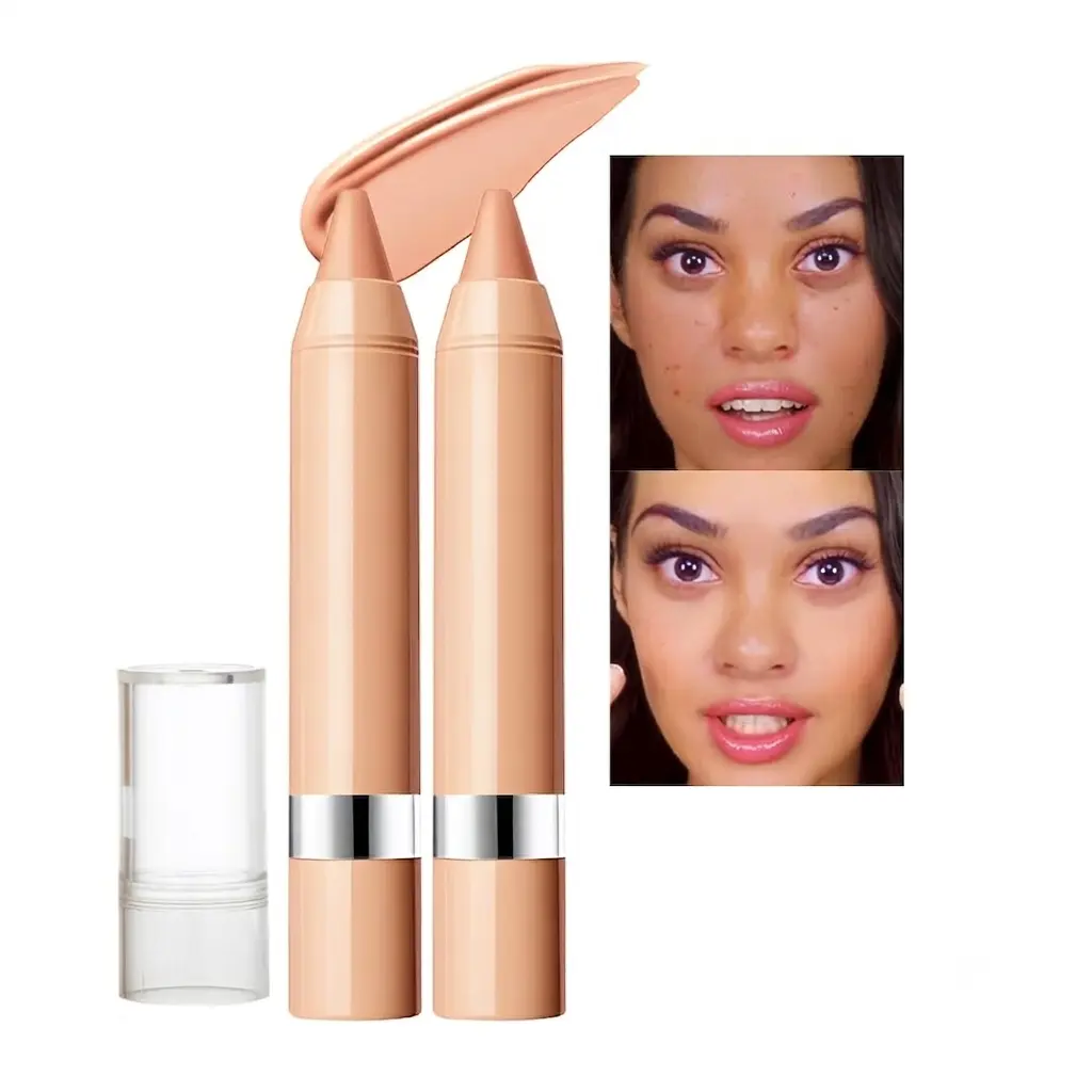 Deep Beige Concealer Crayon, Brightening Creamy Sustainable Under Eye Concealer stick Beauty Makeup