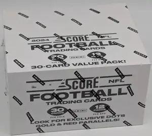 2024 Panini Score NFL Football Factory Sealed Value Cello Pack Box 12 Packs of 30 cards per pack. Look for exclusive Dots Gold and Red Parallels and possible autographs.