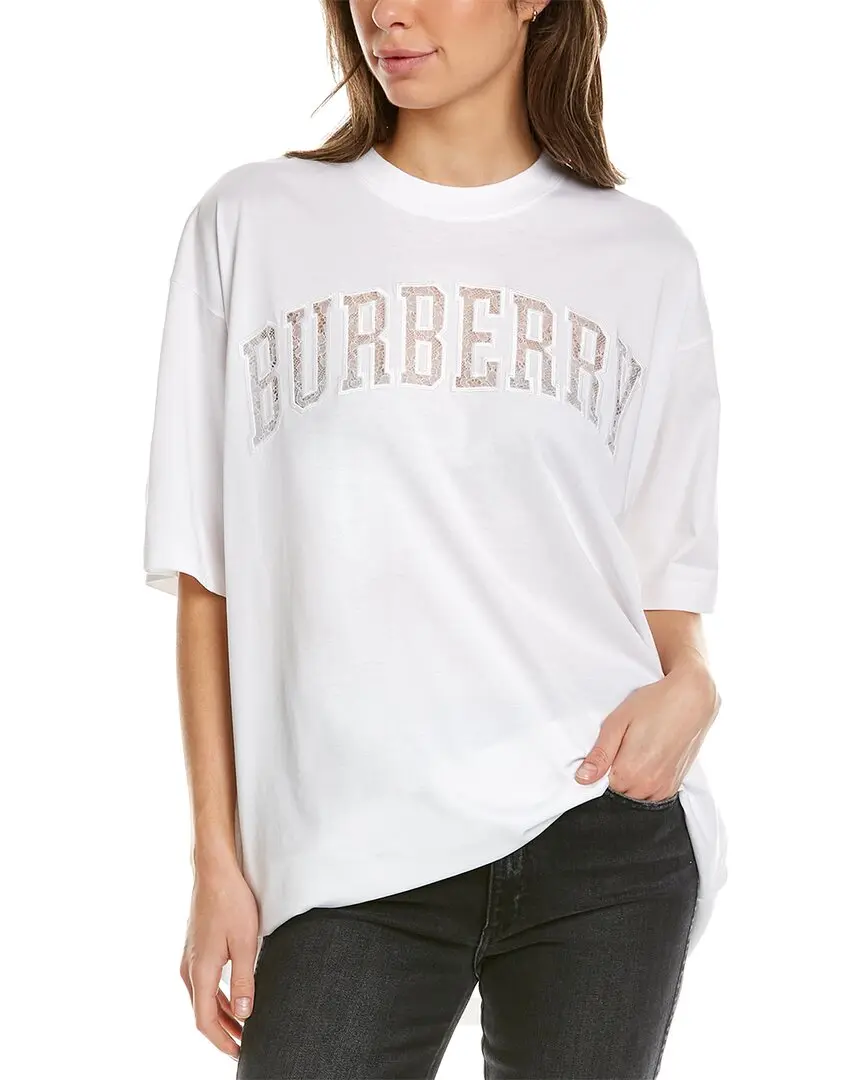 Burberry Lace Logo Oversized T-Shirt