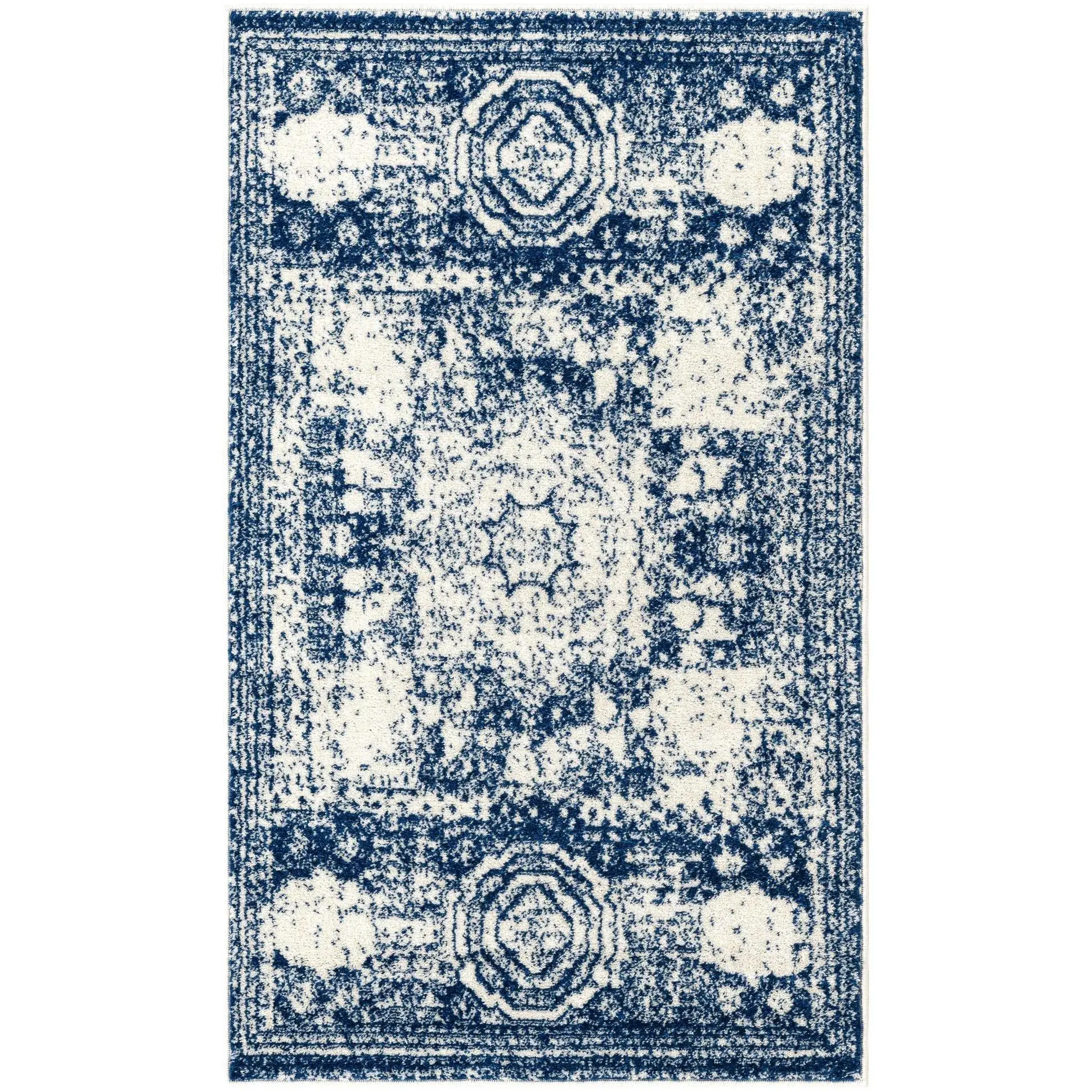 Ivory and Blue 3' x 5' 3