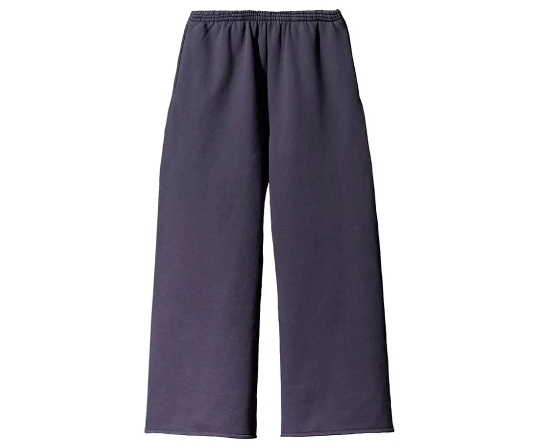Men's Yeezy Gap Fleece Cuffed Jogging Pants - Elastic Waist, Warm Street Style, Cozy Jog Wear, Full Length, No Belt, S-M-L Sizes, Mens Casual Bottoms