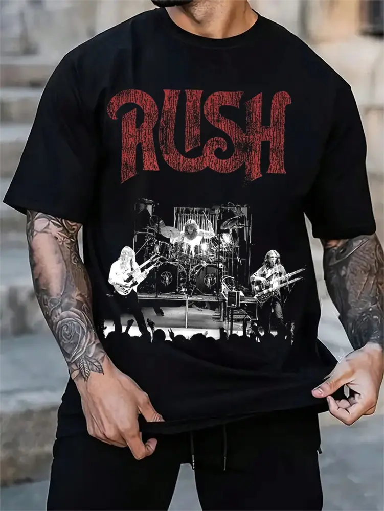 Rush Rock Band Graphic T-Shirt