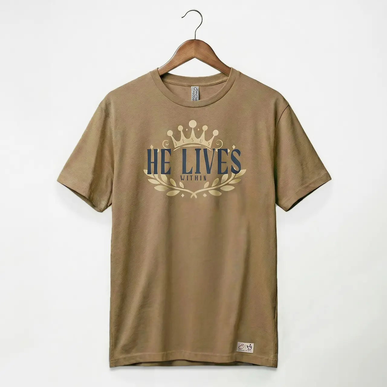 He Lives Tee (Khaki)