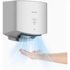 High-Speed Hand Dryer Automatic Hot & Cold Airflow,1250W 110V Wall Mounted Hand Dryer for Home Bathroom, Compact Commercial Hand Dryer Silver