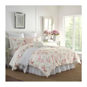 Laura Ashley Wi steria Pink Ful l Queen Comfort er Sham Set