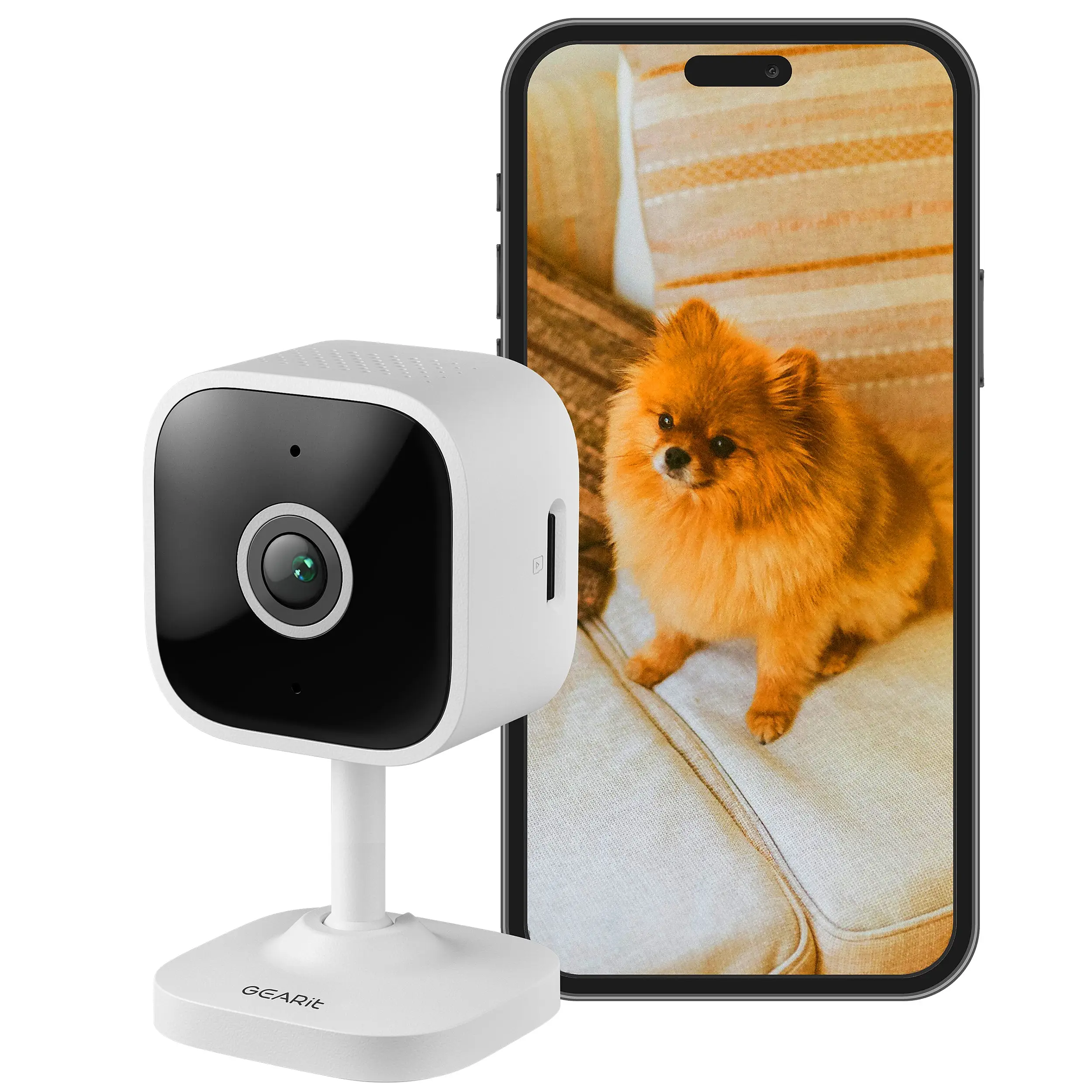GEARit Wifi Indoor Camera for Baby & Pet monitor - 2K Video, 2-Way Audio