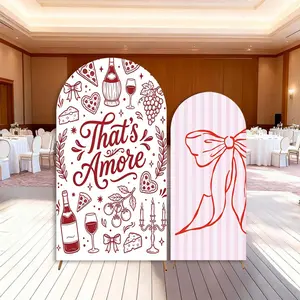 15-day Delivery That's Amore Arch Backdrop Covers Bridal Shower Italian Pizza Pasta Wine Theme Party Pink Bow