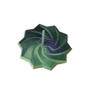 Innovative 3D Printed Octagonal Radish Tower – Decompression Spiral Three-Dimensional Sensory Stress-Relieving Star-Shaped Band Handle Tabletop Small Decorative Item