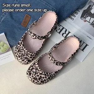 Retro EVA Outer Wear Mary Jane Slippers Shoes Summer New Women's Cute Ballet Hole Shoes Anti Slip Outdoor Beach Sandals