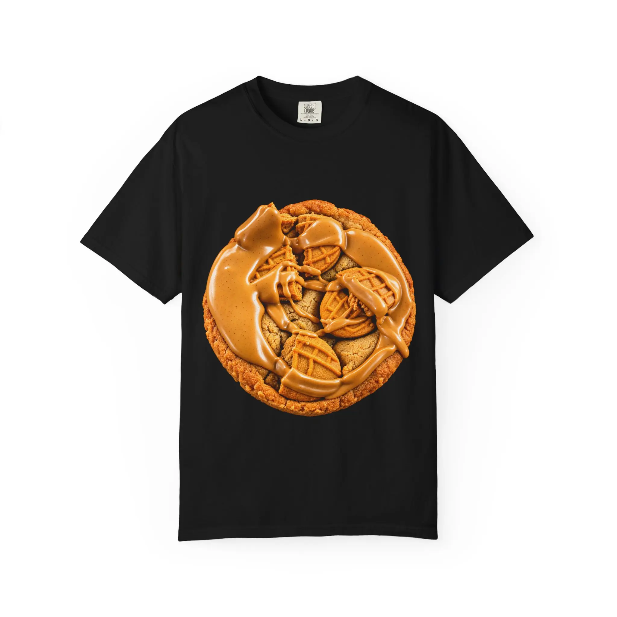 Nutter Butter Cookie Illustration T-Shirt | Charlie’s Bakery Logo Back