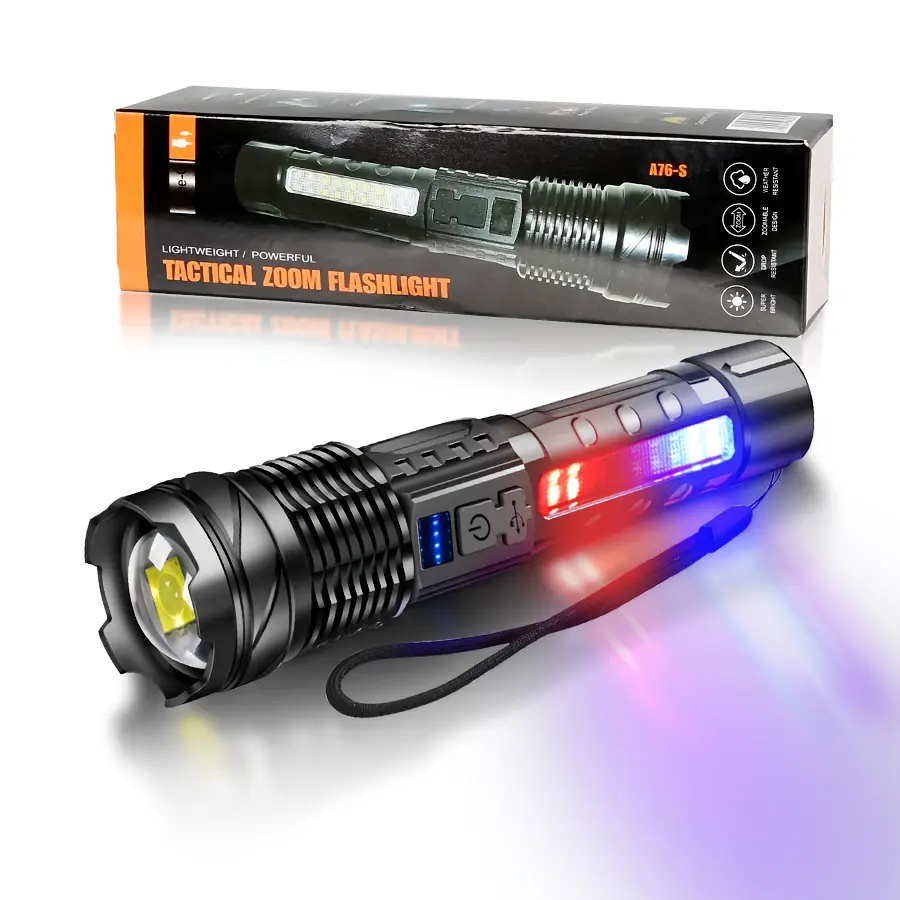 akari rechargeable led flashlight 15W Portabeam Searchlight (ARL-6608) Akari Store CW Home Depot