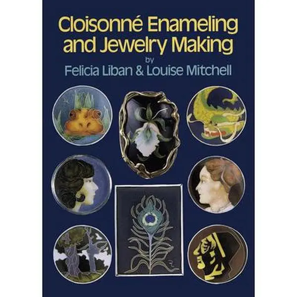Used Paperback Book - Cloisonne Enameling and Jewelry Making by Felicia Liban (English) - Craftsmanship Guide with Rings, Pins, Pendants Illustrations
