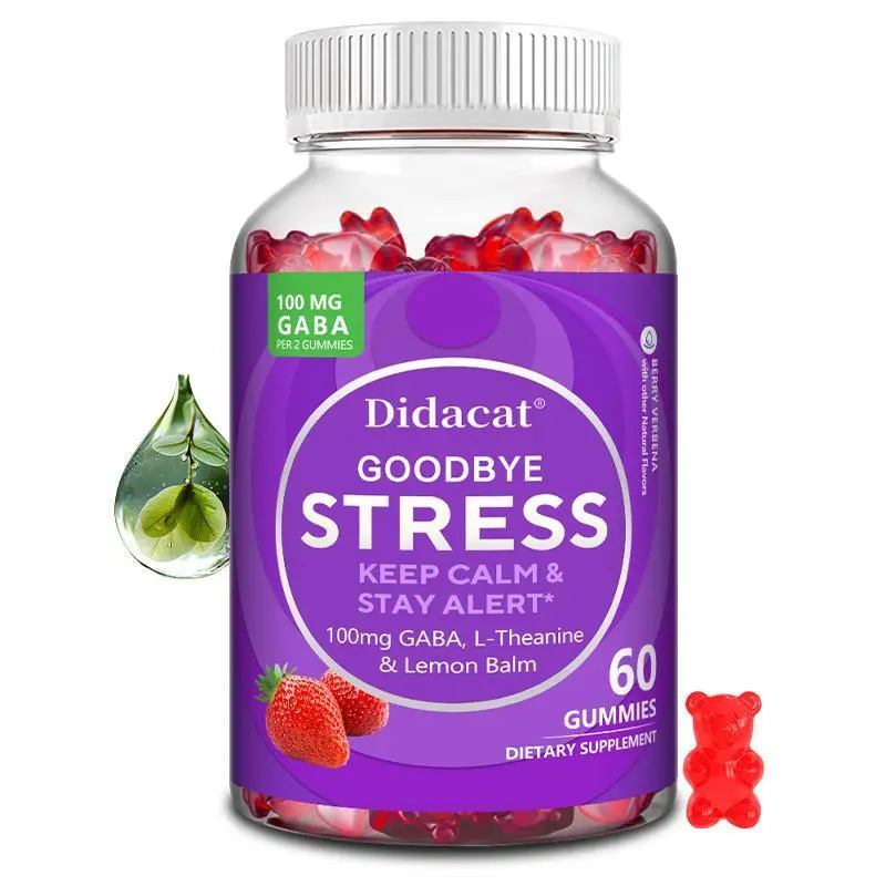 Didacat Chewable Lemon Balm Mood Dietary Gummies - Edible Healthcare Brain Health Supplement, Supports Mood & Relaxation (60 Count)