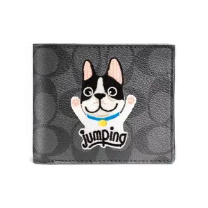 Coach 3-in-1 Wallet for Men and Women – Embossed Short Wallet in Black