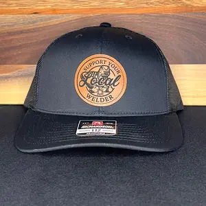 Support your Local Welder leather patch hat