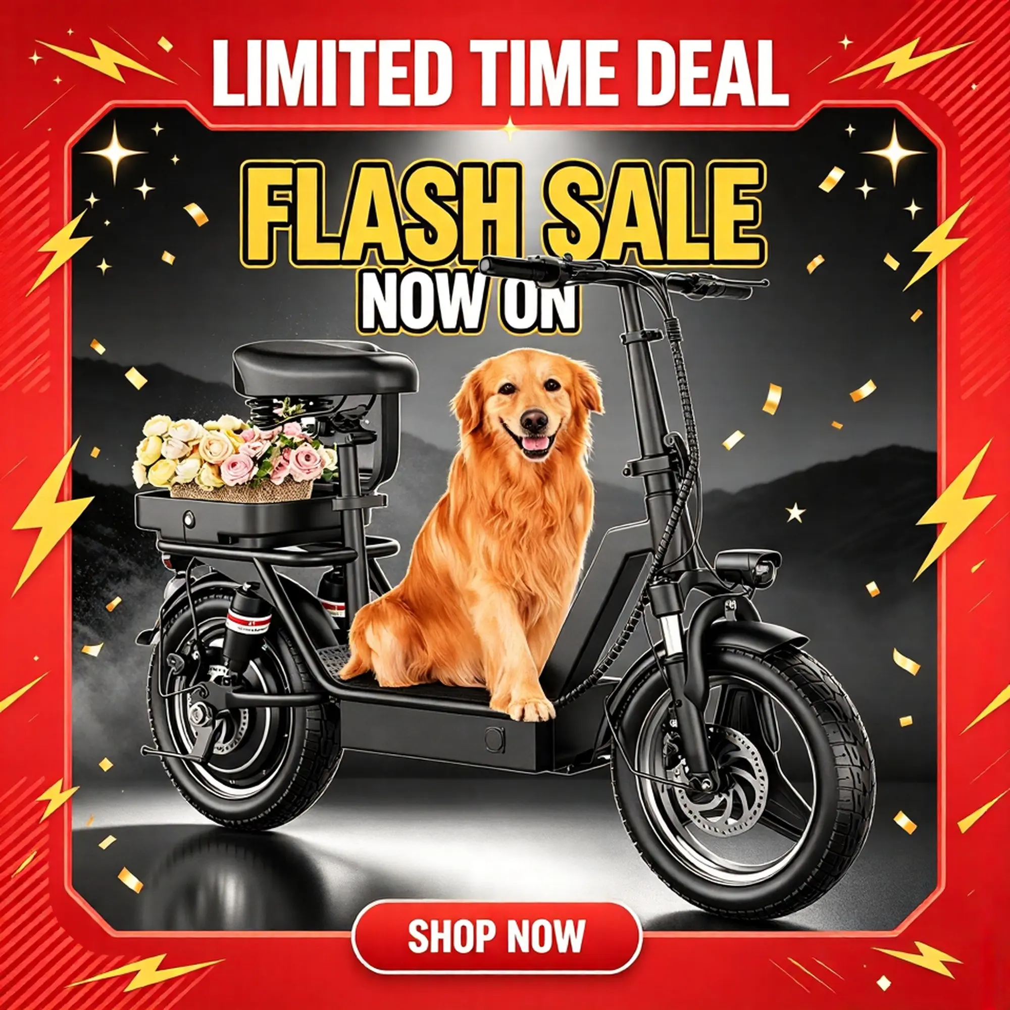Fweork GT11 Foldable Cargo Electric Bike - 1000W Peak Power, 25MPH Max Speed, 35 Mi Range, 48V 15Ah Batt., Pneumatic Tires, Adjustable Seat, Recharges Easily - for Daily Commuting