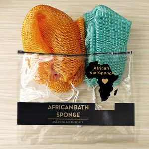 2 PCS Authentic African Exfoliating Net Bath Sponge