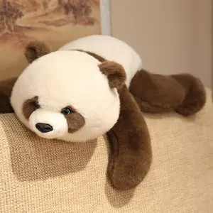 Brown Panda Plush Toy Pillow with Super Soft Texture, Beautiful and Comfortable Gift for Children