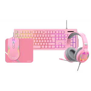 Mistic RGB Gaming Combo – Keyboard (105 Keys), Backlit Mouse (6400 DPI), & Headphones with Microphone