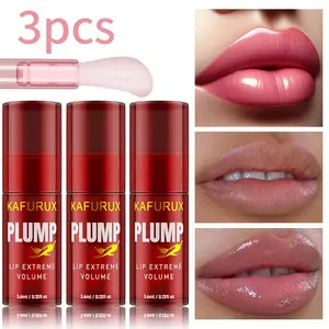 Long Lasting Extreme Lip Plumper, 1/3 Counts Moisturizing Glossy Lip Glaze Stick, Hydrating Lipgloss, Plumping Lip Stick for Girls & Women, Makeup
