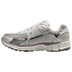 Nike Zoom Vomero 5 Chrome Platinum Violet Women's Comfortable Versatile Durable Breathable Low-top Running Shoes Silver HV6417-001 Laces All Seasons