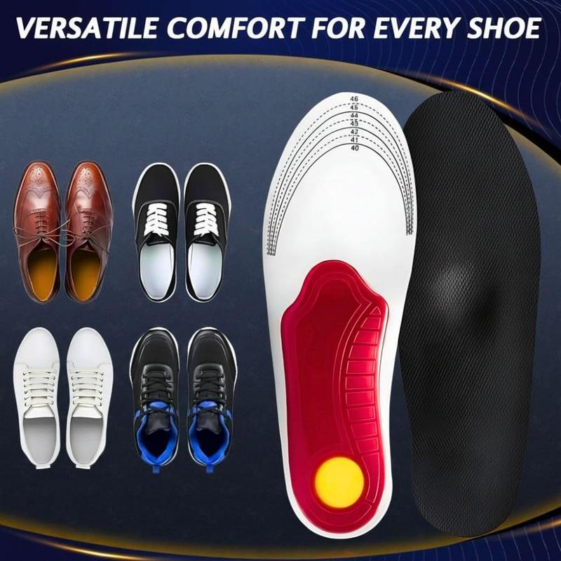 Steady Step Insoles, Plantar Fasciitis Arch Support Orthotic Insoles for Men - Gel Insole| Arch Support Flat Feet Heel Pain Fallen Arches Shock Absorption Insole for Women & Men