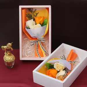 Elegant3-Rose Soap Flower Bouquet Box – Premium Mother’s Day Gift, Practical Birthday Present & High-End Creative Souvenir for Her