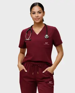 Maroon Scrub Set - Ladies