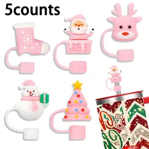 Cartoon Themed Straw Cap, Cute Cartoon Reusable Straw Cover, Drinkware Accessories for Home Kitchen Party, Drink Protector