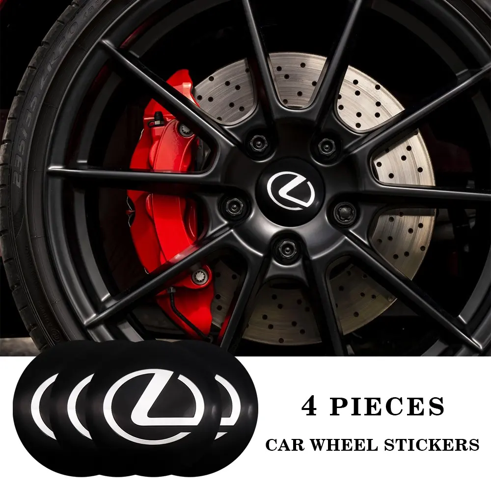Lexus Wheel Center Cap Emblem Cover Set, Car Logo Decoration Accessories, Replacement HUB Caps for Es Sedan Ux Rx Is Performance Cars, Rim Decals, Vehicle Decoration, Car Decorations, Automotive Decoration