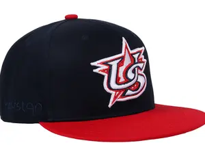 Embroidered US Football Design Hip-Hop Sun Protection Hat for Men and Women Casual Personality Flat Brim Hat