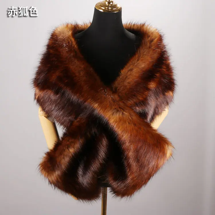 Red fox colored wide shawl