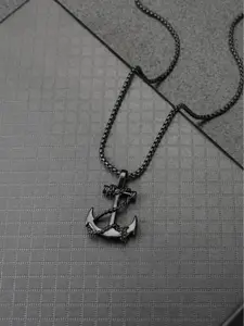 1pc Men's Anchor Pendant Necklace –  Everyday Wear Accessory Gift