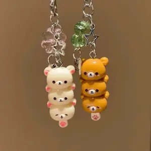 Kawaii Bear Phone Charm Pendant | Korea Y2K Stylish | Keychain for iPhone Airpods Schoolbag,summervibes