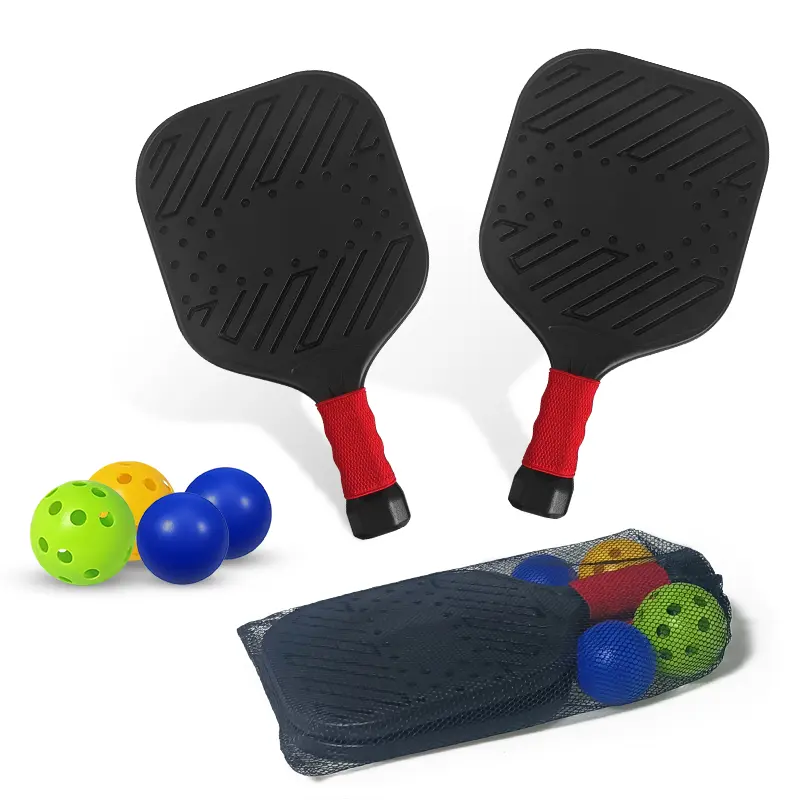 Lightweight Pickleball Paddles Set of 2 for Beginners Practice (2*Pickleballs and 2*Silence Balls)