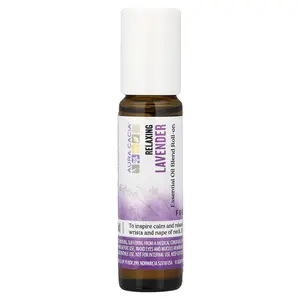 Aura Cacia Essential Oil Blend, Roll-On, Lavender, 0.31 fl oz (9.2 ml)