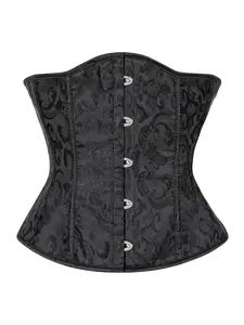 Women's Belly Control Waist Cincher Belt, Vintage Embroidered Ditsy Floral Pattern, Adjustable Corset Body Shaper Shapewear, Fishbone Court Style