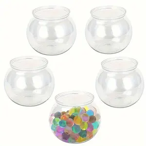 Set of 5- Plastic Ivy Bowls Are Perfect for Home Decor, Centerpieces, Carnival Game Additions, Accessory Racks, Party Supplies, Desserts, Circular Spherical Tabletop Aquarium Pet Ecology Mini Fish Tank 12.5Cm/4.72 Inches