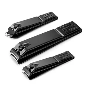 Stainless Steel Nail Clippers Complete Set 3 Piece, Large Medium Small Size Three Sizes, Professional Manicure Tools Kit for Home Use, Nail Care