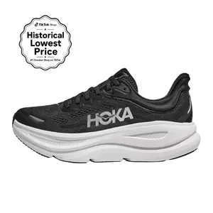HOKA Bondi 9 'Black White' Men's Running Shoes with Responsive EVA Midsole Breathable Mesh Upper Durable Outsole Lightweight Design for All Seasons
