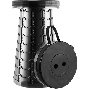 1Count Portable Collapsible Stool Retractable Stool for Fishing, Hiking Tours, BBQ, Parties, Outdoor Activities