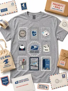 Snail Mail Stamp Collection Tee