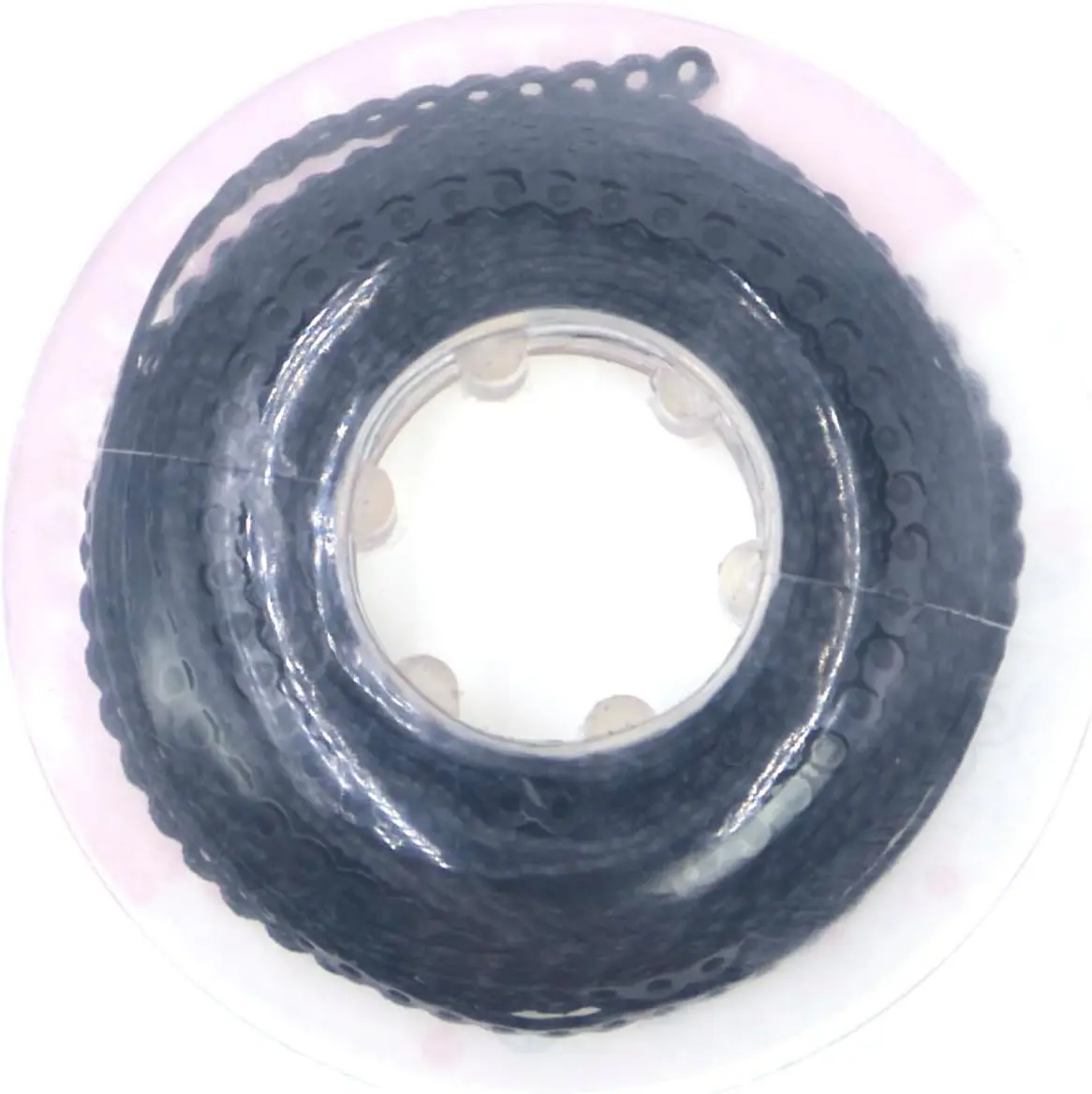 1 Roll/15Ft Orthodontic Dental Elastic Power Chains Dental Elastic Ultra Power Rubber Chain Long Short Closed (Black, Short)