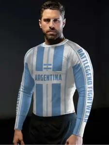 International Men's Brazilian Jiu-Jitsu Bodysuit – Long-sleeved, loose-fitting with slight stretch, suitable for layering in Jiu-Jitsu, fighting, and mixed martial arts.