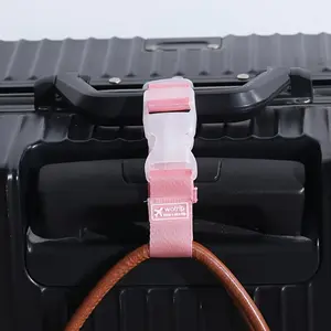 2pcs Colorful Nylon Luggage Strap, Adjustable Travel Suitcase Belt with Release Buckle, Easy to Carry, Practical for Car and Outdoor Travel Accessories, Travel Accessorie