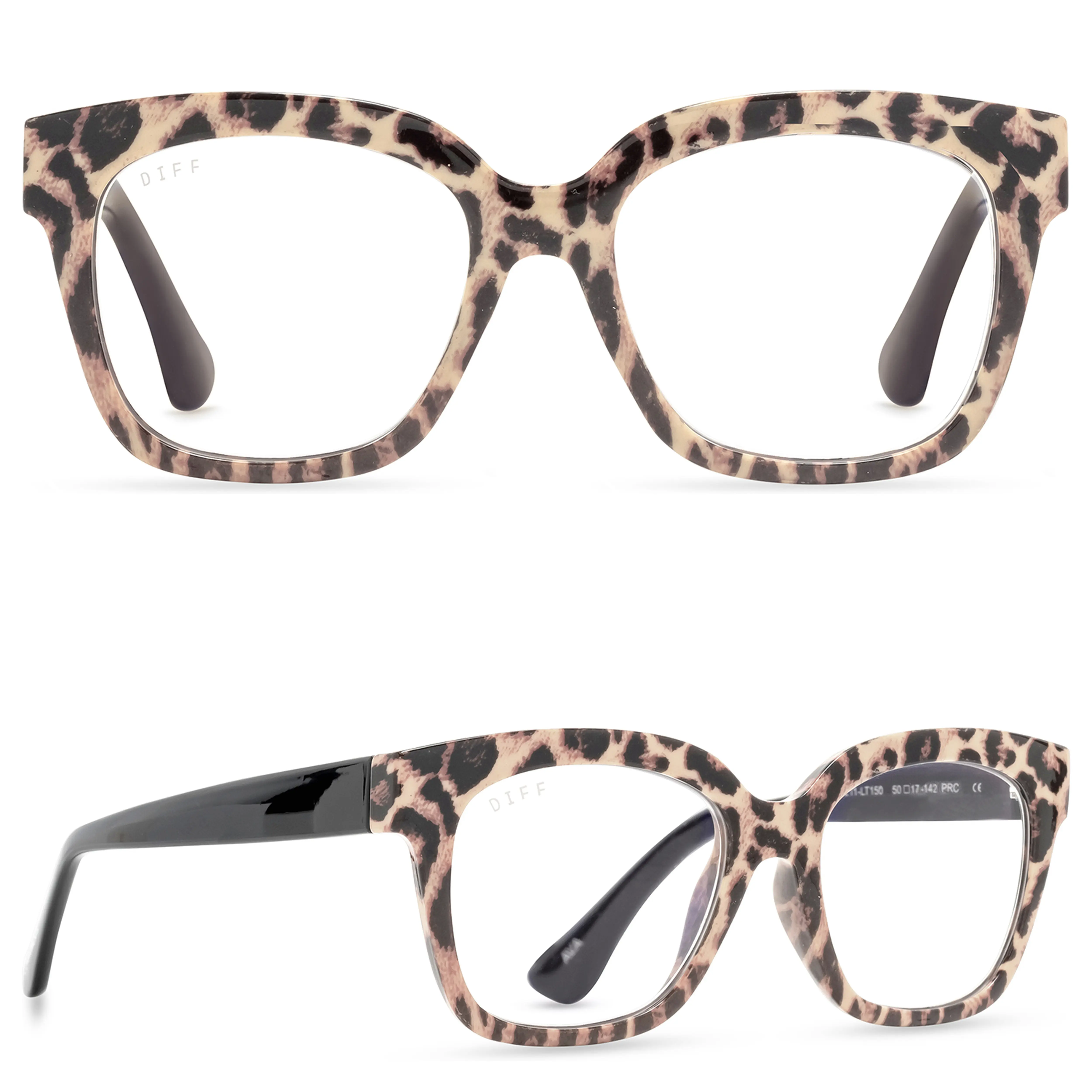 DIFF Ava Leopard Tortoise Blue Light Reading Glasses